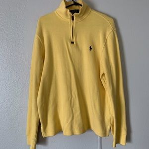 Yellow polo half zip - Size mens M